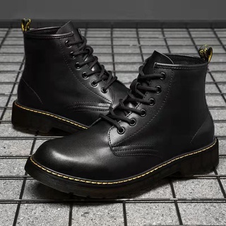 Korean version of Fashionne Martin boots men's high-top leather ankle boots men's fashion shoes