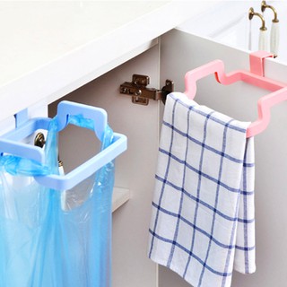 Cabinet Organizer Kitchen Hanging Garbage Trash Bag Holder Cloth Towel Rack