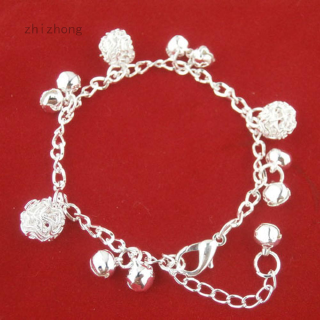 zhizhong.ph Hot Sale Silver color Small Bell Bracelets for Women Fashion Bracelets With Flower Ball