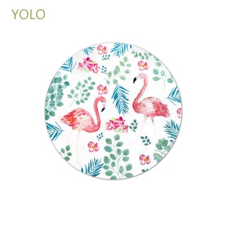 YOLO Cute Round Mousepad Keyboards Mice Mat Mouse Pad for PC for Mouse Computer Laptops Cup Mat 20cm Kawaii Pad