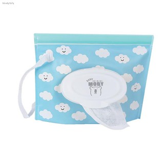 ﹉❒✉Baby Moby Dry Wipes Pouch Dispenser - Blue