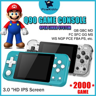 Powkiddy Q90 Retro Game Console Hd IPS Screen Gameboy Player Built-In 12 Simulator