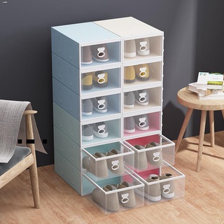 Shoe Storage Boxes❅6PCS/Set Latest Crown Design Stackable Shoe Box Organizer Plastic Candy Warm Colo