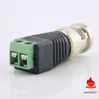 jennifer BNC Male Connector Plug DC Adapter Balun Connector for CCTV Camera Security System