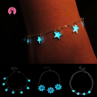 YOYO Little Star Heart Flower Glow in the Dark Ankle Bracelet Anklet Women's Jewelry