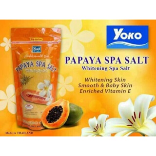 Yoko papaya spa salt smooth soft skin whitening