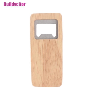 [Buildvcitor] Bottle Opener Simple Jar Bottle Wrench Wood Square-shaped Can Opener Kitchenware