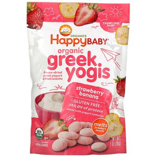 Happy Baby Organic Greek Yogis Strawberry Banana 28g