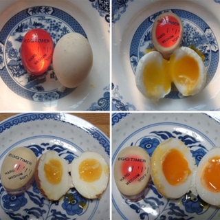 【⚝DPD⚝】Boiled Egg Soft Medium Hard Boiled Eggs Cooking Eco-Friendly Eggs Timer Red