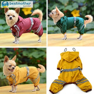 ✿BM✦ Puppy Pet Dog Cool Raincoat Glisten Bar Hoody Waterproof Rain Lovely Jackets Coat Apparel Cloth