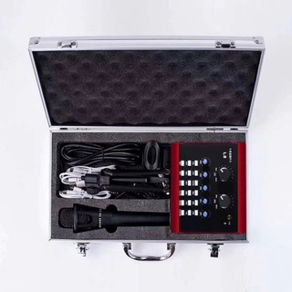 L8 soundcard set with condenser mic and stand hard case and cables (1)