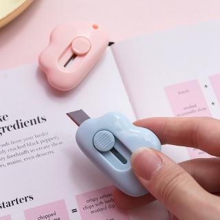 Mini Portable Telescopic Utility Knife/Candy Color Cute Cloud Shape/Office Stationery Paper Blade Cutting