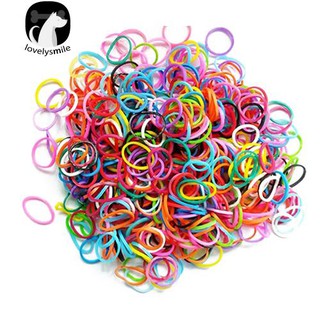 NEW+100 Pcs Mixed Color Rubber Bands Girls Pet Dog DIY Hair Grooming Accessories