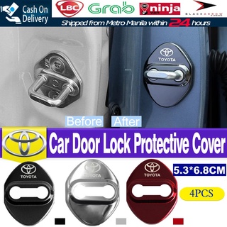 In stock 【Toyota】4PCS/Set Car Door Lock Protect Cover Cap Anti Rust