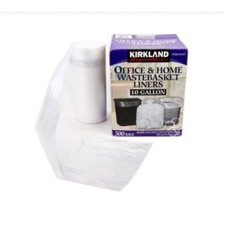 Kirkland Signature Office & Home Wastebasket Liners 10 Gal. 500pcs (1)