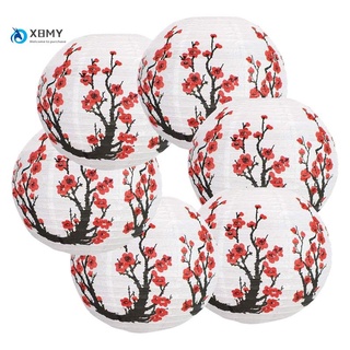 6 Pack Cherry Flowers Paper Lantern for Home Wedding Party Decoration