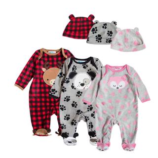 newborn clothes Baby Jumpsuit Baby Romper + Hat Newborn Long Sleeve Romper Baby Jumpsuit Baby Fleece Long Sleeve