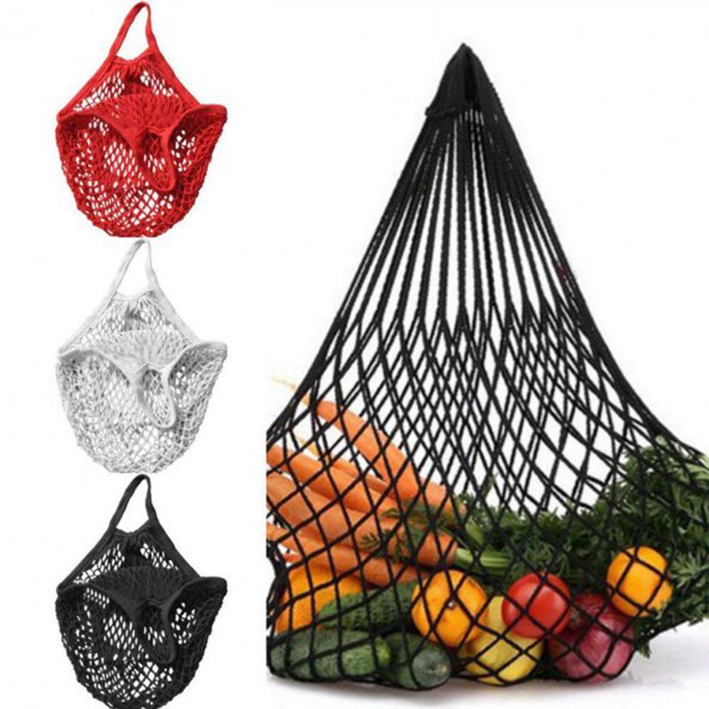 New Women Mesh Shopping Bag Reusable String Fruit Storage Handbag Totes Net Bag Net bag vegetable and fruit net bag (1)