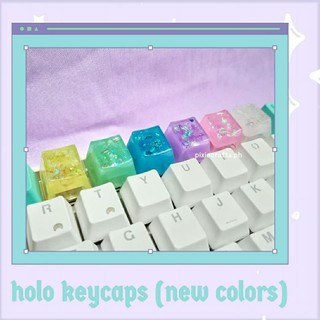 ☆Holo☆ Handmade Resin Artisan Keycaps for Mechanical Keyboard CherryMx Gateron Kailh Switch