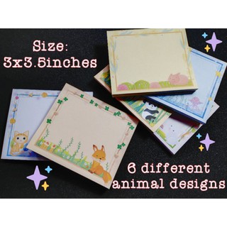 50sheets Cute Memo Pads - Animal Illustrated Designs (3)