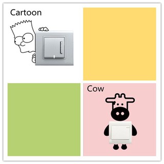 ☀Removable Art DIY Cartoon Cat Dog Wall Sticker Home Room Decor Switch Decal (8)