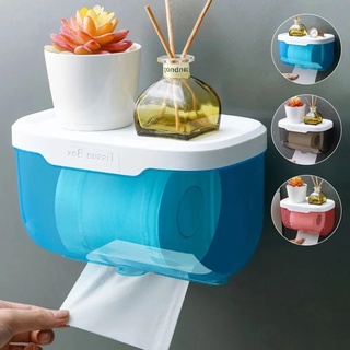 Plastic Roll Holder Bathroom Paper Storage Rack/ Punch-free Toilet Tissue Box/ Toilet Pumping Box Tissue Holder