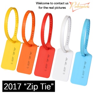 6pcs New 2017 Zip Tie Printed Disposable Plastic Security Seals Off Tag Sneakers White Red for Shoes