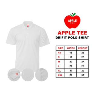 Apple Tee Drifit Polo Shirt Unisex (WHITE)