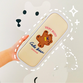 <24h delivery> W&G Bear pencil case Portable Large Capacity Storage Pen Case Student School Office Stationery (2)