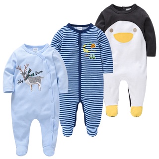 Baby Boys Rompers Infant One-Pieces 3 pcs/pack Newborn Clothes Baby Girls Clothing Pajamas Cool Anim