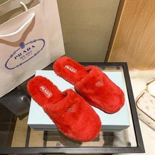 Prada wool slippers High quality sandals size 35-40