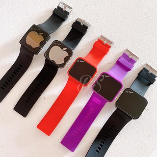 BS LED Unisex simple plain rubber strap watch [My Watch]