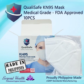 Makeup◙QualiSafe 5 Ply KN95 Protective Mask Medical Grade FDA Approved GB2626-2006 Medical Facemask