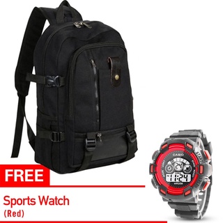 laptop bag【With Free Fashion Sport Watch】Traveling Canvas Backpacks for Men's Field tactical School