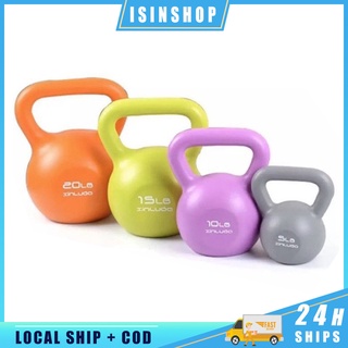 Kettlebell Candy Colored PVC 5lb - 20lb Weight Lift Kettle Bell High Quality 10lbs Kettlebell