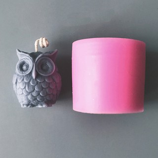 3D Owl Candle Mold Silicone Mold for Candle Making DIY Handmade Resin Molds@#A23PH