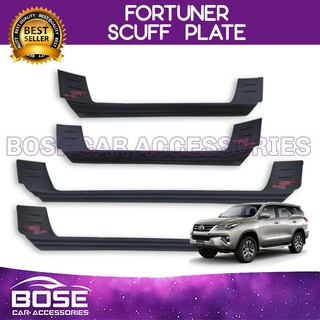 【Ready Stock】┋⊙◇Outer Car Scuff Plate for Toyota Fortuner 2017 - ON Door Side Step Sill Guard Protec