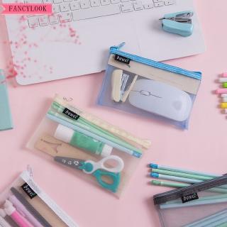 [Fancylook]Simple Clear Pencil Case Office School Supplies Pen Case Cases Pencil Student
