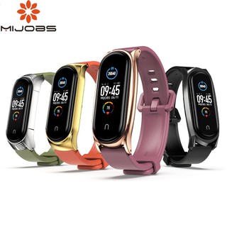 MIJOBS Strap for Mi Band 6 5 Strap Wristband Soft Global Version Bracelet Compatible with Xiaomi Band 5/4/3 Silicone Sport Wrist Band Fashion for Men Women
