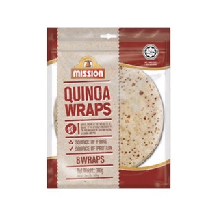 Maroon Mission Foods Tortilla Wraps Quinoa 8 inches (6pcs) -maroon