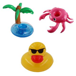 Pool Cup Holder Snack Rack Inflatable Floating Drink Cup Holder for Pool Beach Party