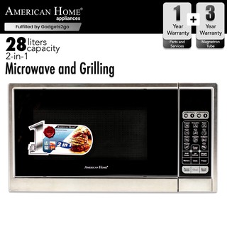 American Home 28L 2-in-1 Microwave and Grilling Oven AMW-GCS28L (1)