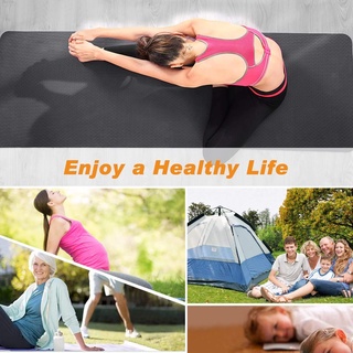 ❣♤WPierce Yoga Mat 183 X 61 X 0.8cm , Classic Pro Yoga Mat TPE Eco Friendly Non Slip Fitness Exercis (2)