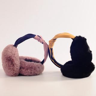 Earmuffs Dual-Color Headband Ear Muffs Winter Fashionable Cute Foldable Ear Warmers For Women (3)