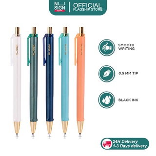 Nusign by Deli NS557 Gel Pen Ballpen 0.5mm Perfect Smooth Black Ink Assorted Colors 1pc.