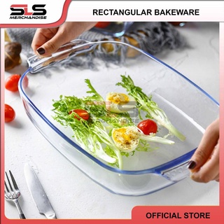 Baking Needs❁SLS Microwaveable Rectangular Tempered Bakeware Glasss