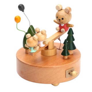 Wooden Music Box Ferris Wheel Shaped Music Box Toy Decoration Cute Birthday Present Christmas Gift