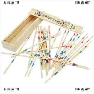 【COD•habi】Wooden Pick Up Sticks Wood Retro Traditional Game Pickup Stick Toy W (1)