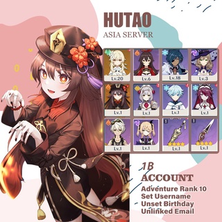 ✺Genshin Impact Account 5 Star hutao Asia server❦