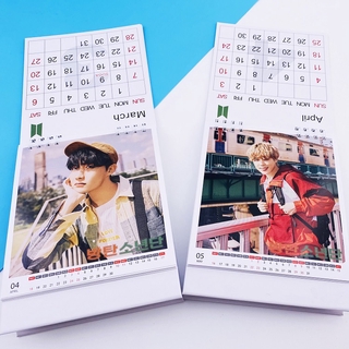 BTS 2021 Calendar Plan Mark Note Table Photo Desk Calendars Fans Gift (6)